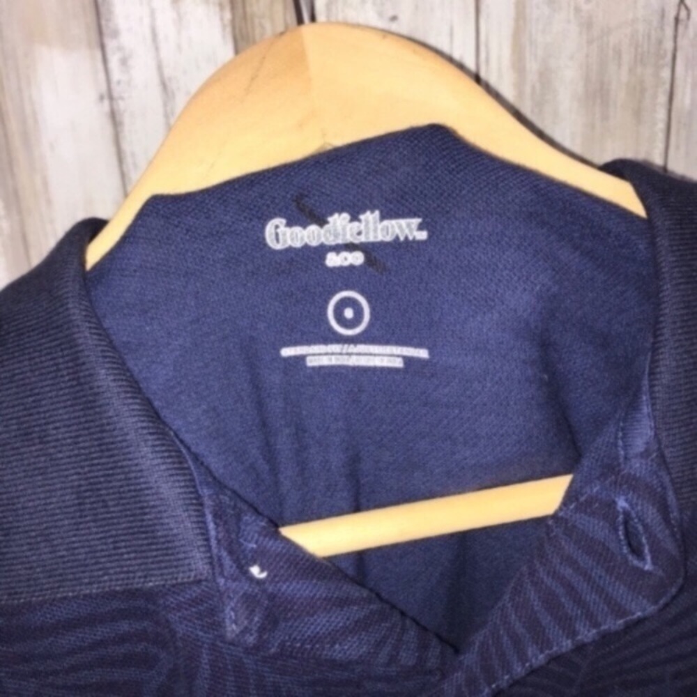Goodfellow Dark Blue Palm Polo - Picture 4 of 4
